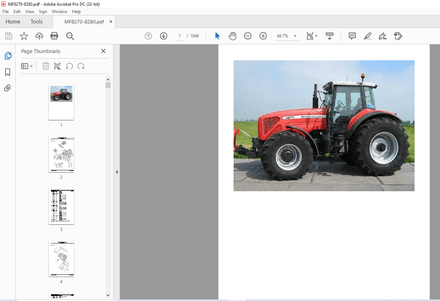 Massey Ferguson MF 8270/8280 Tractor Parts Manual - PDF DOWNLOAD