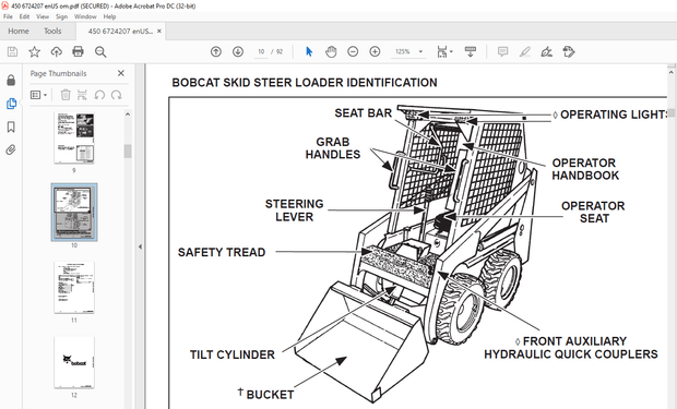 Bobcat 450 Loader Operation &amp; Maintenance Manual 6724207 – PDF DOWNLOAD