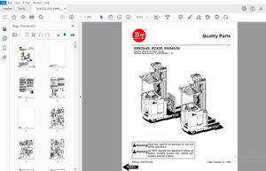 BT FORKLIFT RRX35/45, RDX30, RSX40/50 QUALITY PARTS MANUAL 306755-000 – PDF DOWNLOAD