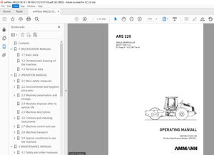 Ammann ASC 220 Single Drum Roller Operating Manual 3001218 - PDF