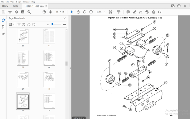 Drexel SL66 Series Base Unit IPB SwingMast Lift Truck Parts Manual 16027-11 – PDF DOWNLOAD