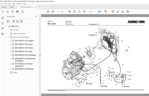 Ammann ARX 23-2 Tandem Roller Parts Catalogue Manual 3007034 PDF