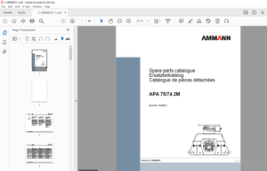 AMMANN APA 75/74 2M Spare Parts Catalogue 12336877 PDF