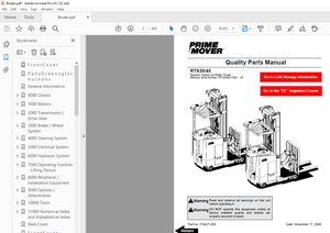 BT Prime-Mover Forklift RTX35/45 Electric Stand-Up Rider Truck Quality Parts Manual – PDF DOWNLOAD