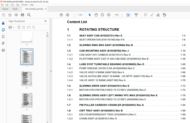 Manitowoc Crane MLC300 Parts Manual 605562 – PDF DOWNLOAD