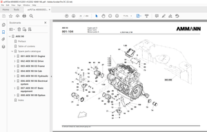 Ammann ARX 90 Tandem Roller Deutz Tier 3 Parts Manual 4122031 PDF