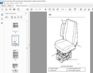 Mack Truck Pinnacle Series (CHU Series) Operator&#x27;s Manual - PDF DOWNLOAD 