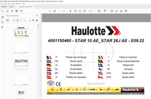 Haulotte Forklift STAR 10 AE_STAR 26J AE Parts Manual - PDF DOWNLOAD