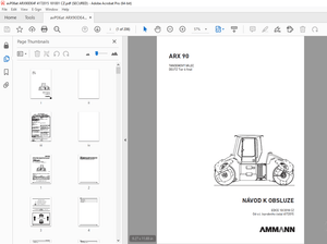 Ammann ARX 90 Tandemový válec Navod k Obsluze (4172015) - PDF