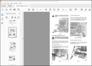 Gehl Variable Chamber Round Baler RB1465, RB1865 Operators Manual 904112A – PDF DOWNLOAD