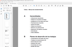 MTU Motor Diesel 12V 2000 M, 16V 2000 M Maintenance Manual MR20088-01S PDF DOWNLOAD (Spanish)