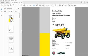 Wacker Neuson 2000/3002 Dumper Parts Manual 1000114079 - PDF DOWNLOAD