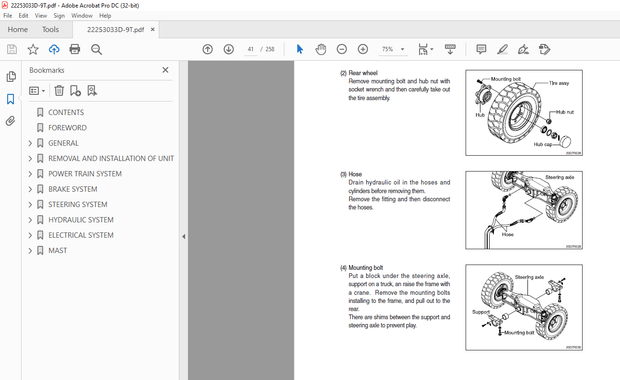 Hyundai Forklift 22D-9S 25D-9S 30D-9S 33D-9S Service Manual – PDF DOWNLOAD