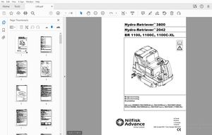 Nilfisk Advance Hydro-Retriever 3800 Hydro-Retriever 2042 BR 1100,1100C,1100C-XL Brugsanvisning-PDF