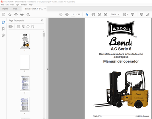 Bendi Landoll AC Serie 6 Carretilla elevadora articulada con contrapeso Manual del operador  – PDF 