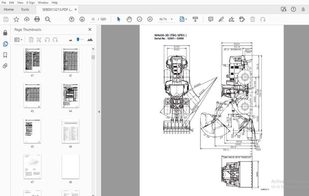 KOMATSU AVANCE LOADER WA600-3 SERVICE REPAIR WORKSHOP MANUAL SEBM013213 - PDF DOWNLOAD