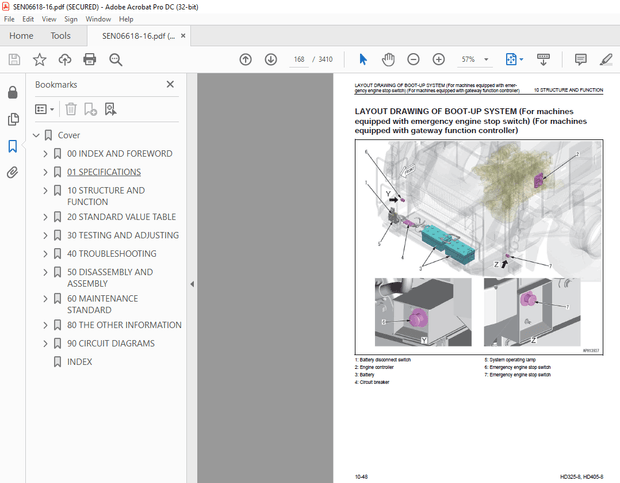 Komatsu DUMP TRUCK HD325-8 HD405-8 Service REPAIR Workshop Manual SEN06618-16 - PDF DOWNLOAD