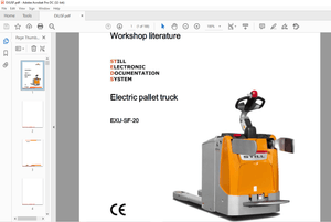STILL STED Forklift Electric Pallet Track EXU-SF-20 Workshop Manual – PDF DOWNLOAD