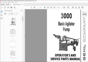 Gehl Basin Agitator Pump 3000 OPERATOR’S AND SERVICE PARTS MANUAL(903823) – PDF DOWNLOAD