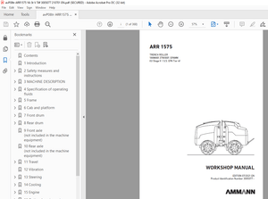 Ammann ARR 1575 Trench Roller Workshop Manual 3005077 PDF