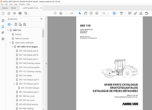 Ammann ARS 110 Single Drum Roller Parts Catalogue Manual 3022138 PDF