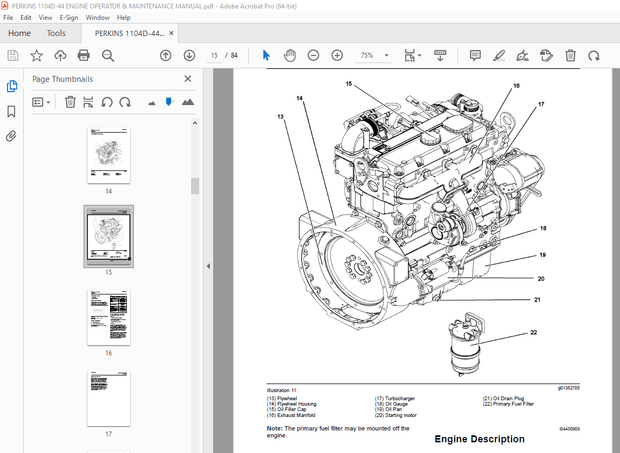 Perkins 1140D (Mech) Industrial Engine Operation Manual – PDF DOWNLOAD