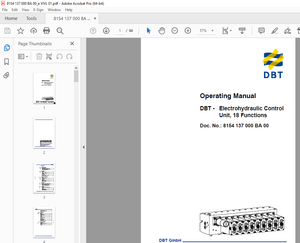 CAT DBT Electrohydraulic Control Unit 18 Functions Operating Manual - PDF DOWNLOAD 