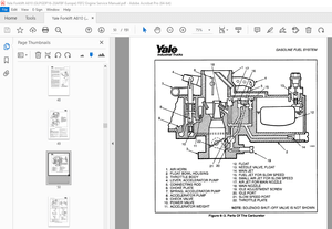 Yale Forklift A810 (GLPGDP16-20AFBF Europe) FEF2 Engine Service Manual - PDF