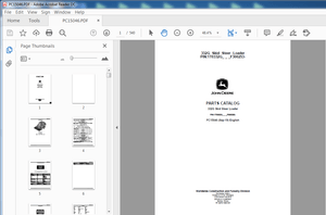 John Deere 332G Skid Steer Loader Parts Catalog Manual PDF DOWNLOAD