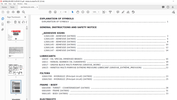 Gehl 200 ATJE S1 ATJ 60 E S1 Mobile Elevating Platform Parts Manual – PDF DOWNLOAD