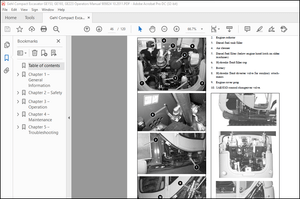 Gehl GE153 GE193 GE223 Compact Excavator Operator’s Manual 909824 – PDF DOWNLOAD