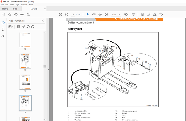 Still FXH 20N FXH 25N Pallet Truck with Driver seated Workshop Manual – PDF DOWNLOAD
