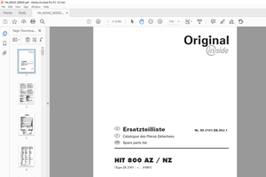 Pottinger Tractor HIT 800 AZ NZ Spare parts list Manual – PDF DOWNLOAD
