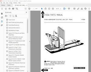 BT Prime-Mover HT60W Warehouser Electric Low Lift Truck Parts Manual - PDF DOWNLOAD