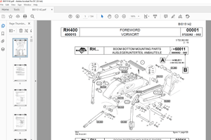 CAT RH400 Hydraulic Shovel Bucyrus Spare Parts Catalog Manual BI015142 - PDF DOWNLOAD