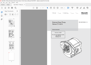 Gehl RS5-19 Rexroth External Gear Pump Series F, N &amp; G Service Manual 913307 – PDF DOWNLOAD