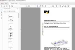 Cat Pulling device for Gleithobel plow chains Operating Manual - PDF DOWNLOAD