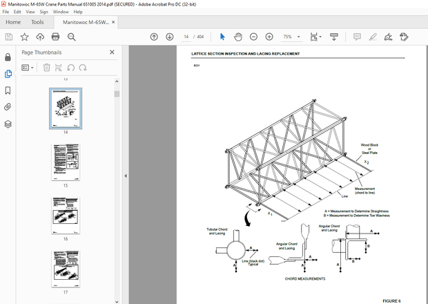Manitowoc Traditional Crane M-65W Parts Manual 651005 – PDF DOWNLOAD