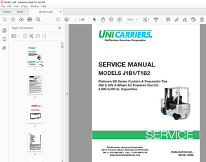Unicarriers Forklift J1B1 T1B2 Service Manual 997SE-10000 - PDF DOWNLOAD