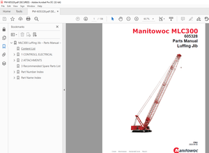 Manitowoc Crane MLC300 Luffing Jib Parts Manual SN 605328 – PDF DOWNLOAD