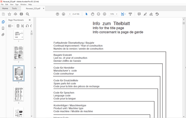 Pottinger Tractor Mower NOVACAT 225 HECK Spare parts list Manual – PDF DOWNLOAD