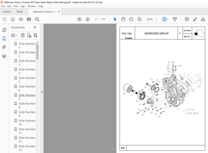 Mahindra Tractor ’10’ Series 5010 Gear Open Station Parts Catalogue Manual – PDF DOWNLOAD