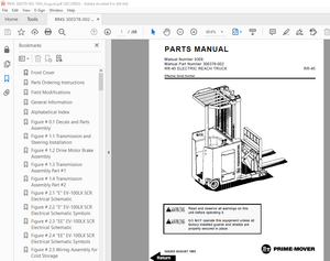 BT Prime Mover RR-45 Electric Reach Truck Parts Manual - PDF DOWNLOAD