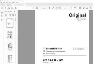Pottinger Tractor HIT 690 N NZ Spare parts list Manual – PDF DOWNLOAD