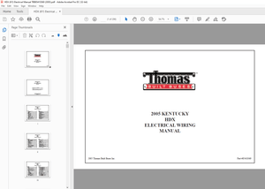 Thomas Built Buses Kentucky HDX 2005 Electrical Wiring Manual  – PDF DOWNLOAD