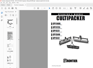 Frontier Cultipacker CP1148L CP1172L CP1572 CP1596 CP1512 Operator’s Manual – PDF DOWNLOAD