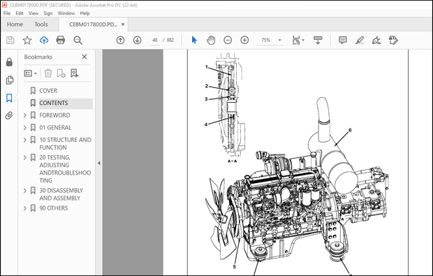 Komatsu Galeo PC300LL-7E0 Logging Road Builder Excavator Shop Manual CEBM017800 – PDF DOWNLOAD