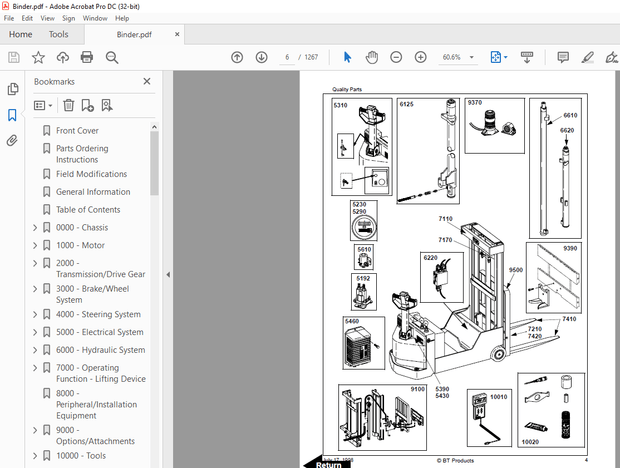 BT Forklift CSX10/20/30/40 Master Parts Manual – PDF DOWNLOAD