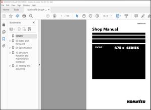 Komatsu 67E-2 Series Engine Shop Manual SEN04473-00 – PDF DOWNLOAD