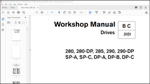 Volvo Penta 280, 280-DP, 285, 290, 290-DP SP-A, SP-C, DP-A, DP-B, DP-C Drives Workshop Manual  PDF
